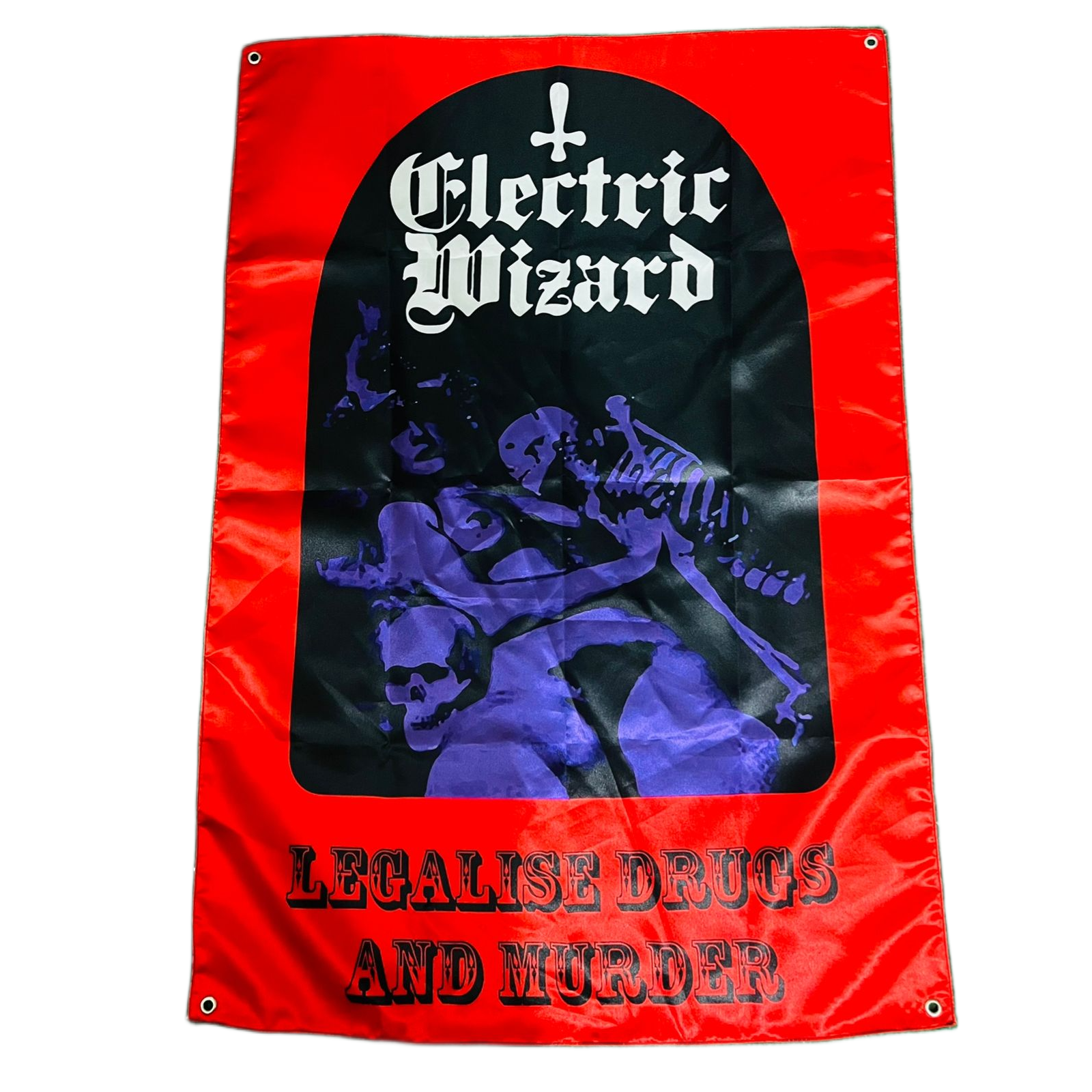 ELECTRIC WIZARD - Legalise Drugs & Murder - Wall Flag / Textile Poster