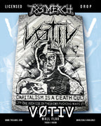 VØTIV - Capitalism is a Death Cult  - Wall Flag / Textile Poster