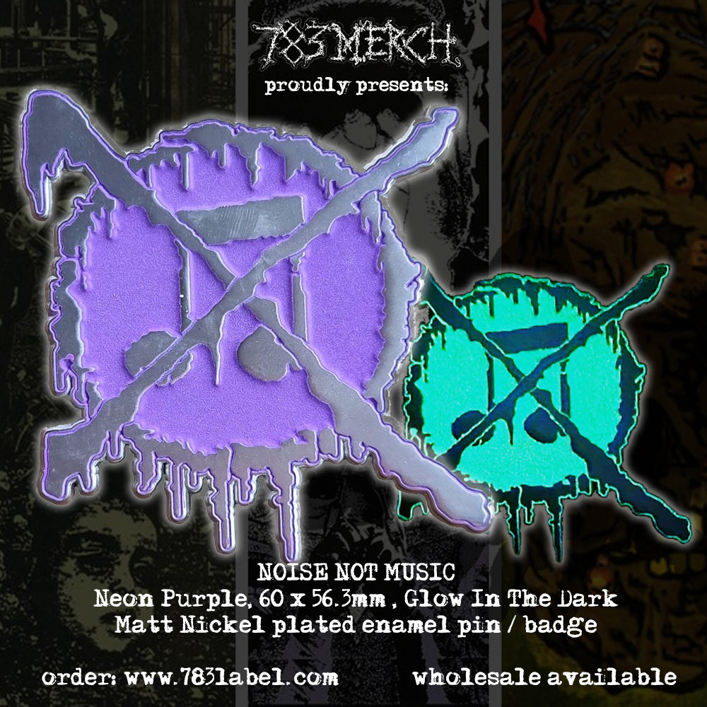 NOISE NOT MUSIC - Glow In The Dark - Enamel Pin