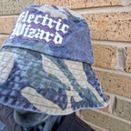 ELECTRIC WIZARD - (Glow in the Dark) Logo - GREEN CAMO BUCKET HAT