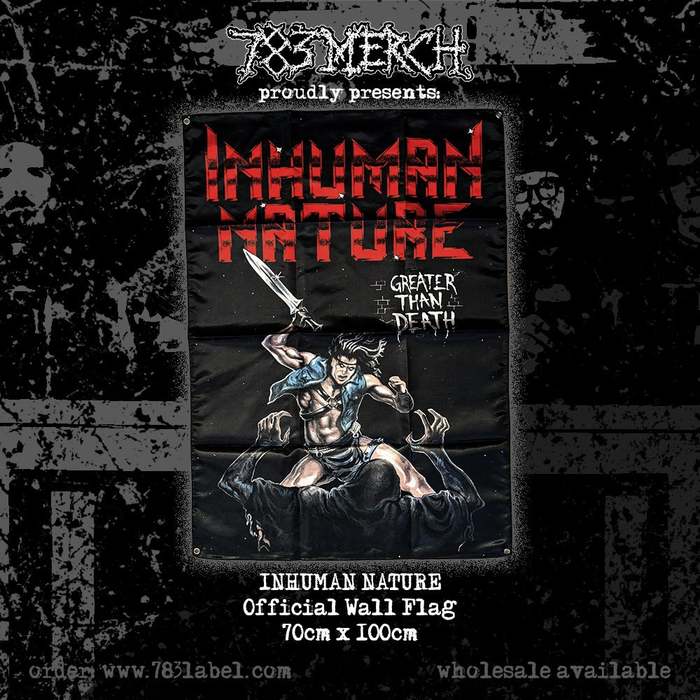 INHUMAN NATURE - Greater Than Death - Wall Flag Textile Poster