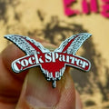 COCK SPARRER Red & White Enamel Pin (Small)