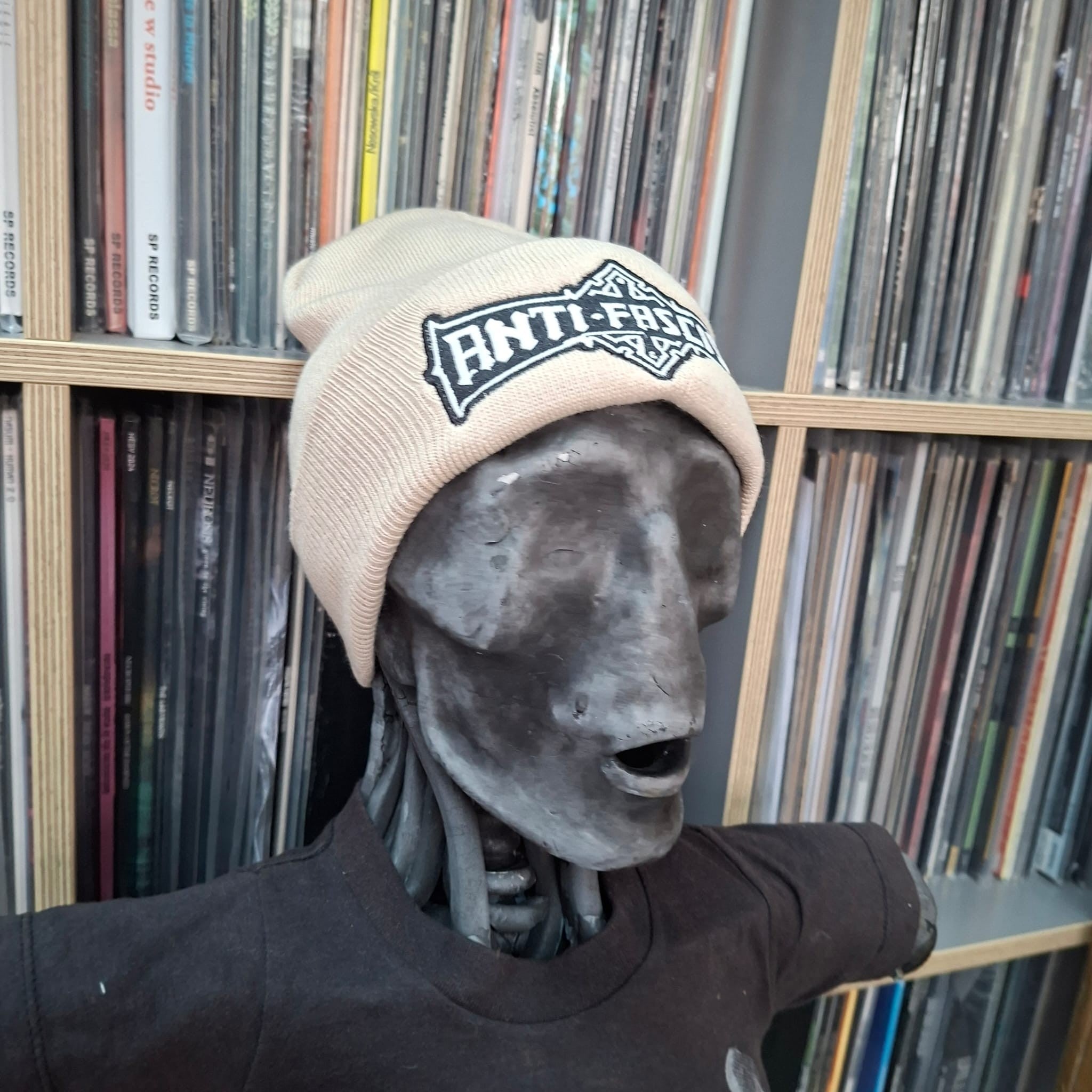 ANTI FASCIST - Bolt Thrower (Glow in the Dark) Logo Tribute - (Oatmeal Beige) Beanie