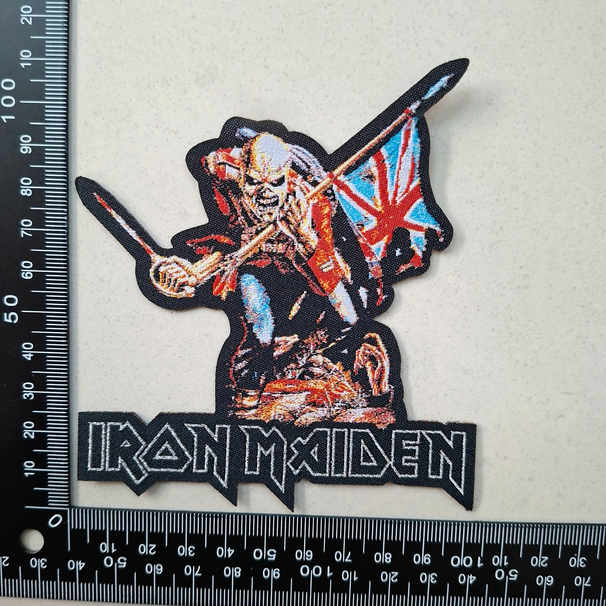 IRON MAIDEN - The Trooper - Shaped Woven Patch