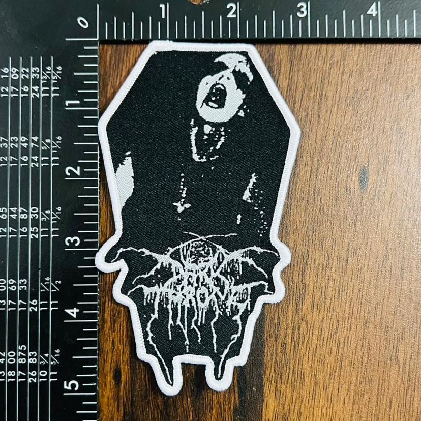 DARKTHRONE - Transilvanian Hunger - Coffin Shaped Woven Patch