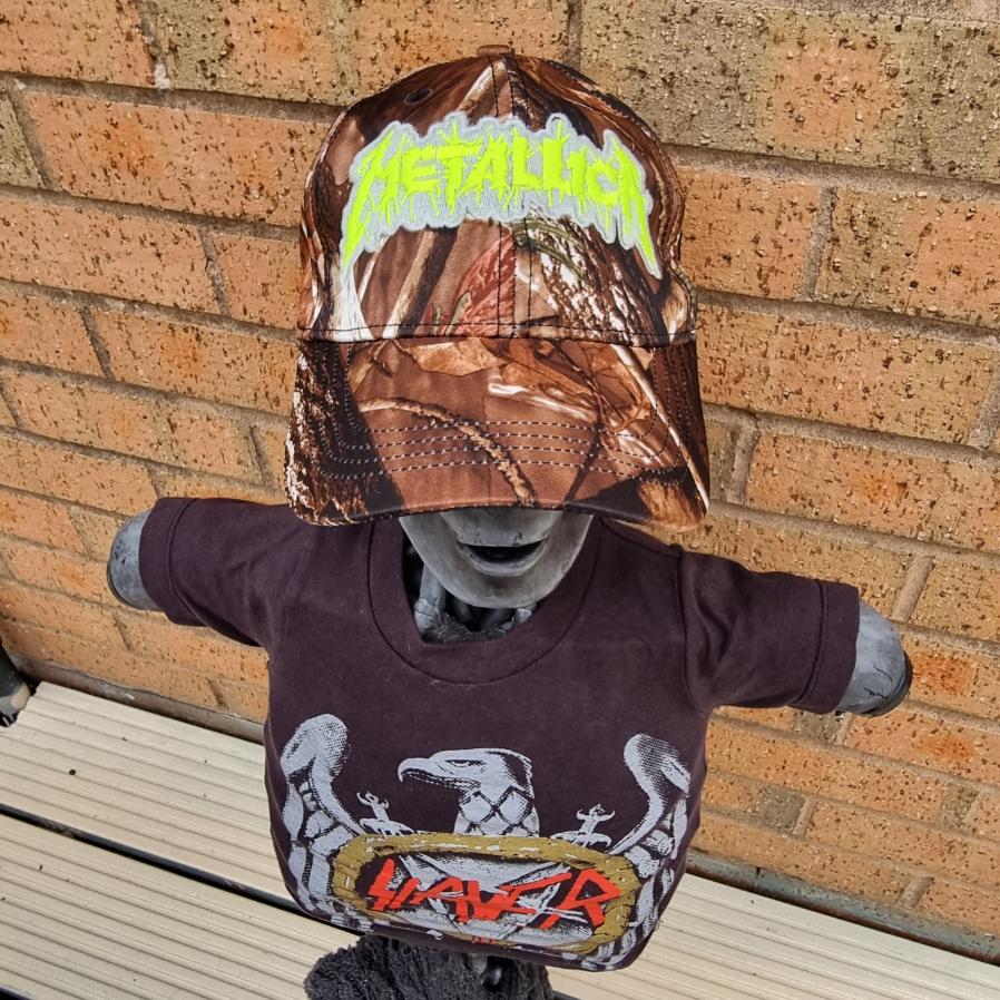 METALLICA - Splatter (Glow in the Dark) Logo LEAF CAMO BASEBALL CAP