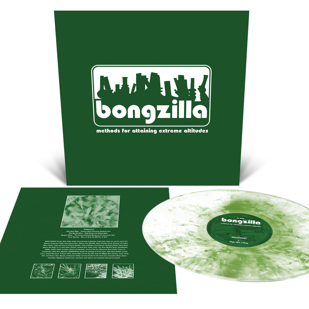 BONGZILLA - Methods For Attaining Extreme Altitudes (White & Olive Green Galaxy Merge Ltd 500) LP