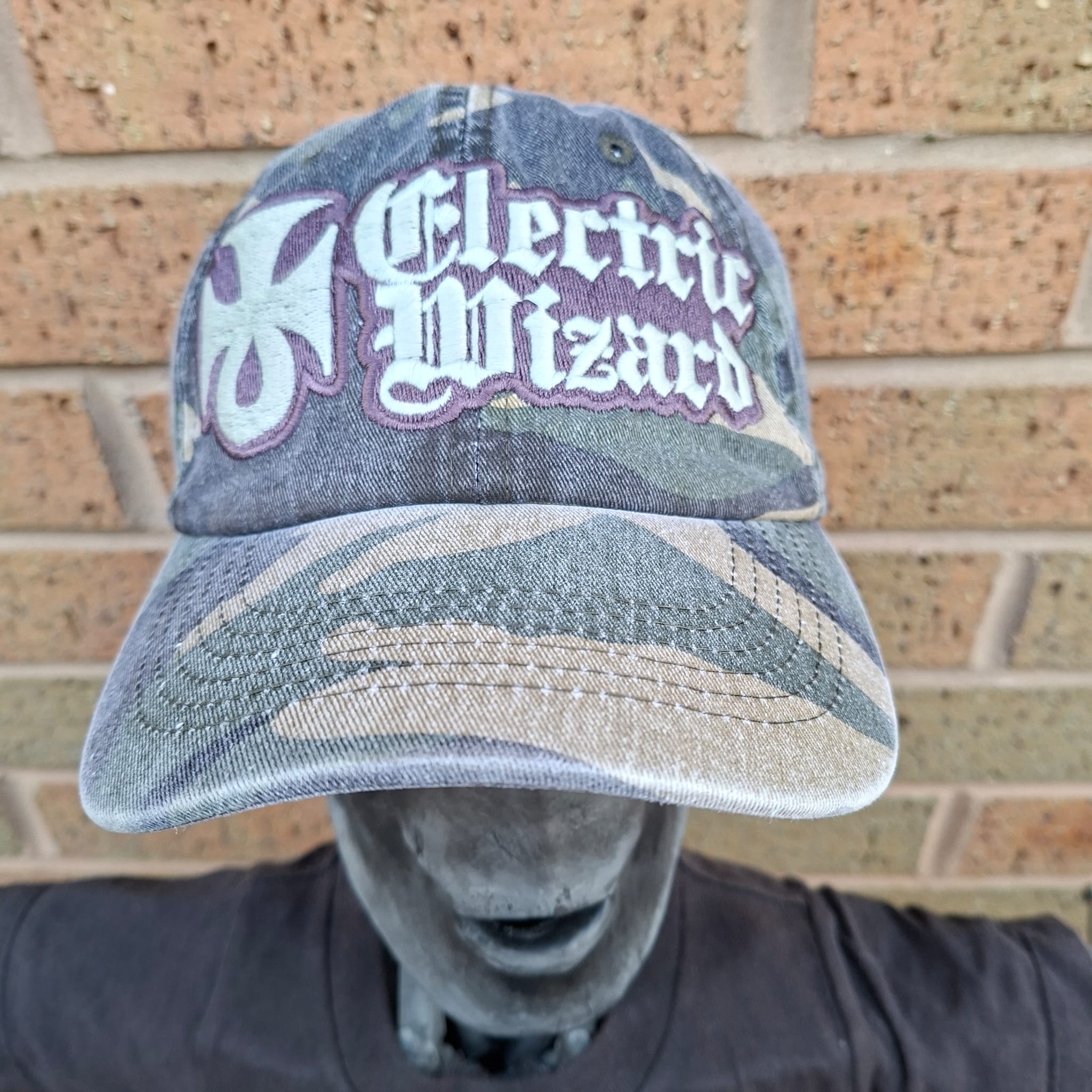 ELECTRIC WIZARD - (Glow in the Dark) Logo - GREEN CAMO DAD CAP