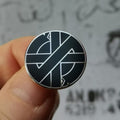 CRASS Symbol Black Enamel Pin (Small)