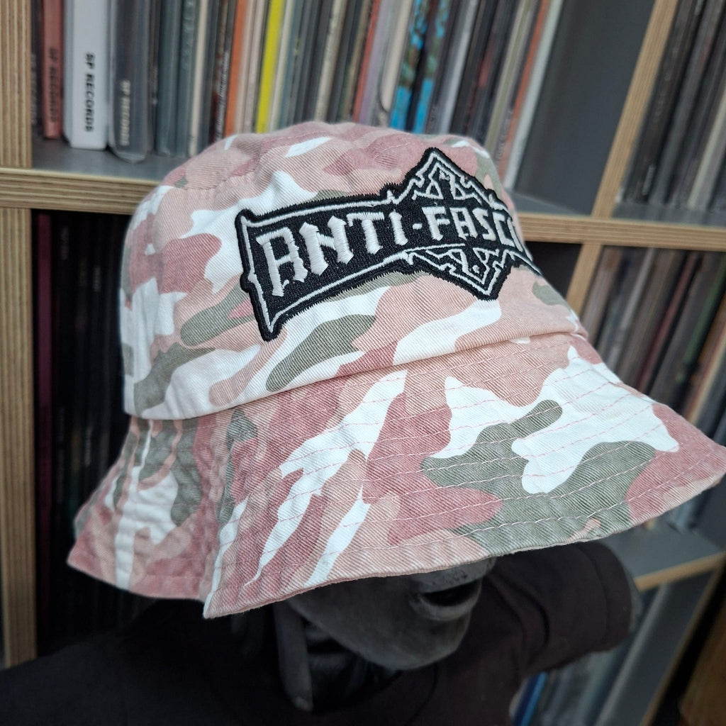 ANTI FASCIST - Bolt Thrower (Glow in the Dark) Logo Tribute - PINK CAMO BUCKET HAT
