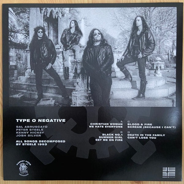 TYPE O NEGATIVE - Bloody Kisses (The Demos) TEST PRESS 2LP