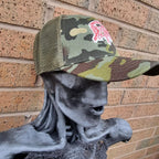 DEATH - (Glow in the Dark) Logo CAMO TRUCKER CAP