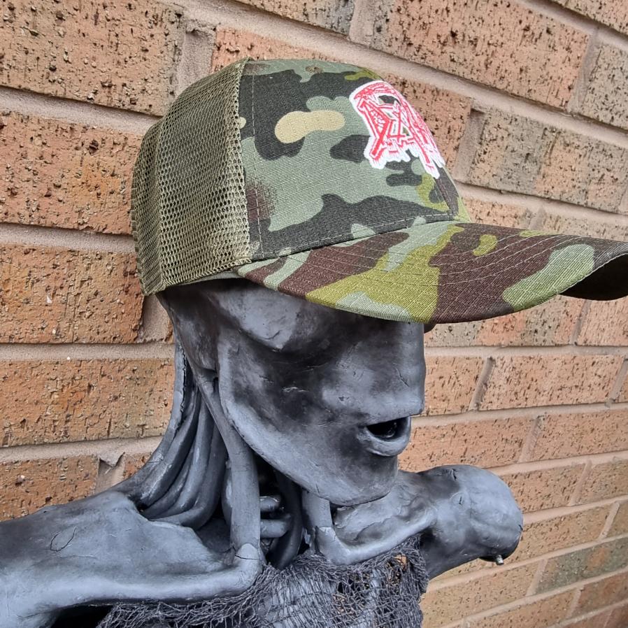 DEATH - (Glow in the Dark) Logo CAMO TRUCKER CAP