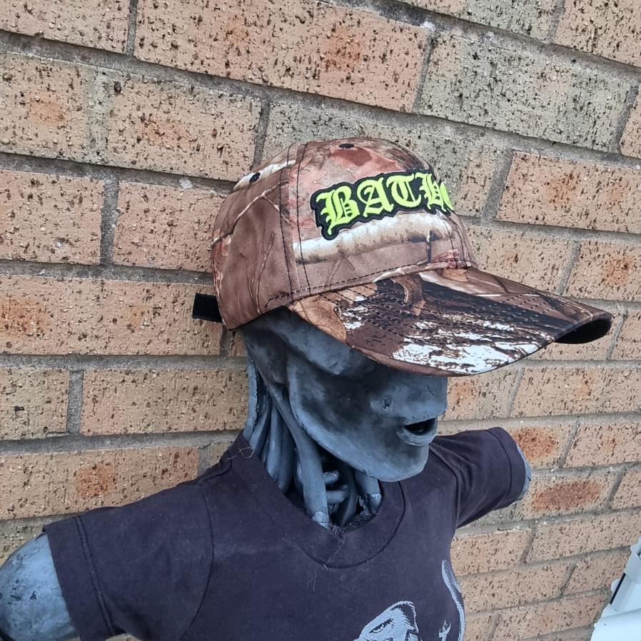 BATHORY - (Glow in the Dark) Logo CAMO LEAF BASEBALL CAP