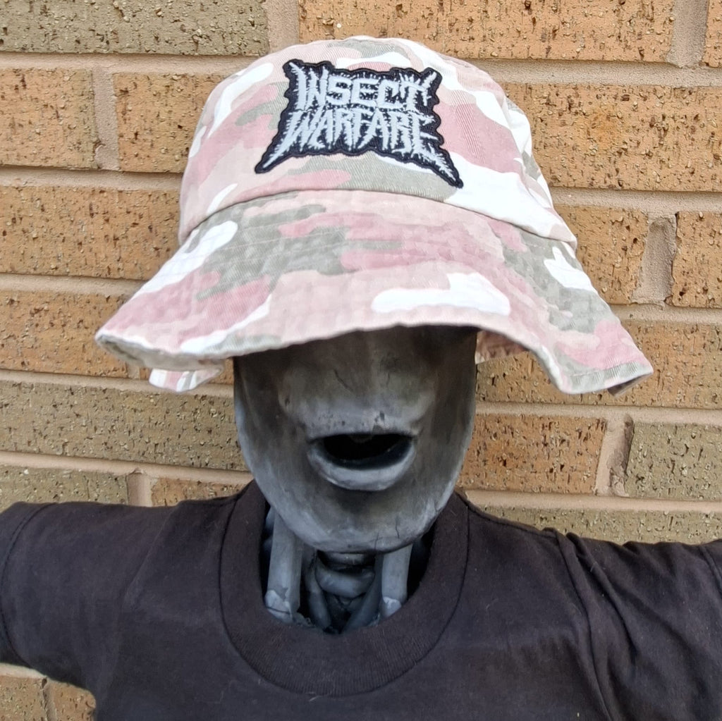 INSECT WARFARE - (Glow in the Dark) Logo - PINK CAMO BUCKET HAT
