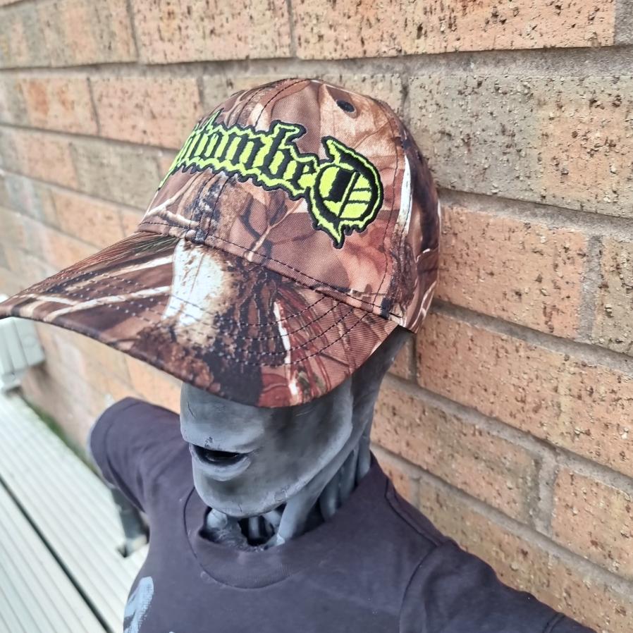 ENTOMBED - (Glow in the Dark) Logo LEAF CAMO BASEBALL CAP