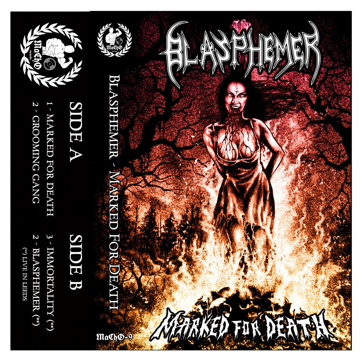 BLASPHEMER - Marked For Death - MC Tape