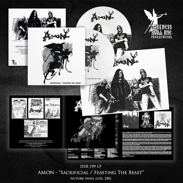 AMON (pre-DEICIDE) - Sacrificial / Feasting The Beast (Picture Disc Ltd 250) LP