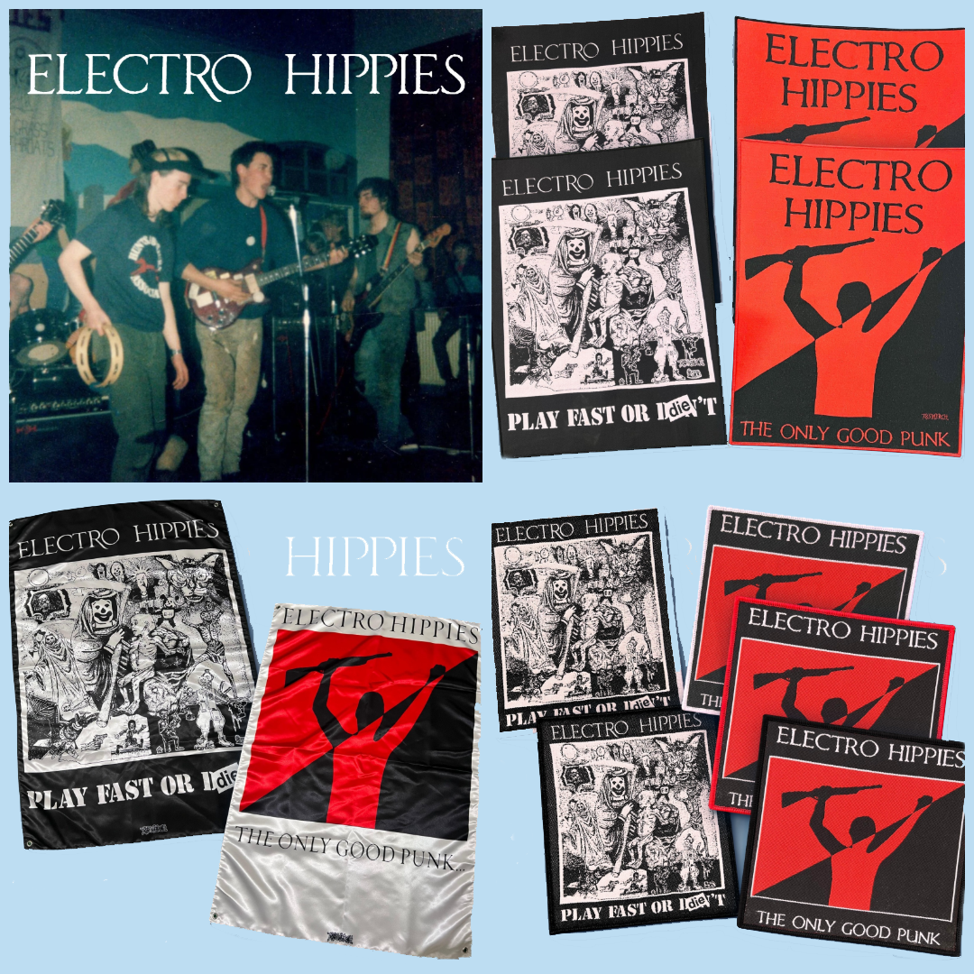 ELECTRO HIPPIES - The Only Good Punk... - Official Merch Bundle - Backpatch + Patch + Wall Flag