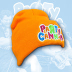 PaRtY CaNnOn - (Glow in the Dark) Logo - (Orange) Beanie