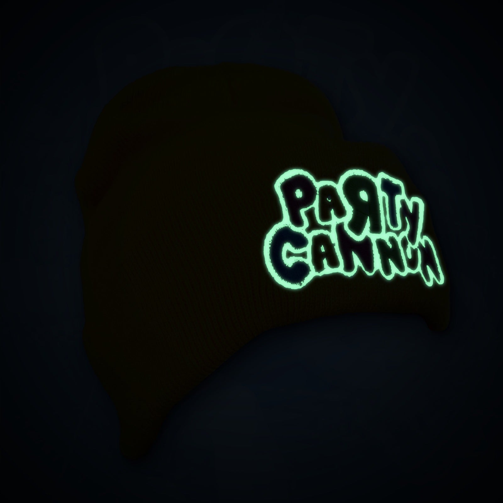 PaRtY CaNnOn - (Glow in the Dark) Logo - (Orange) Beanie