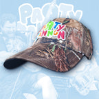 PaRtY CaNnOn - (Glow in the Dark) Logo - LEAF CAMO BASEBALL CAP