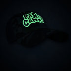 PaRtY CaNnOn - (Glow in the Dark) Logo - GREEN CAMO TRUCKER CAP