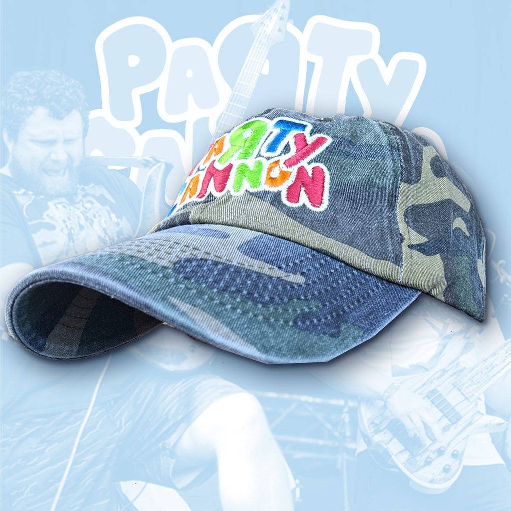 PaRtY CaNnOn - (Glow in the Dark) Logo - GREEN CAMO DAD CAP