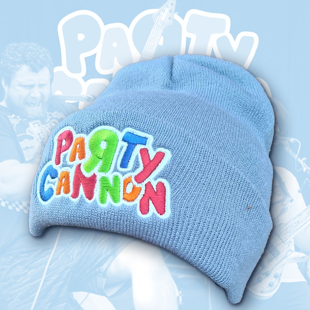 PaRtY CaNnOn - (Glow in the Dark) Logo - (Light Grey) Beanie